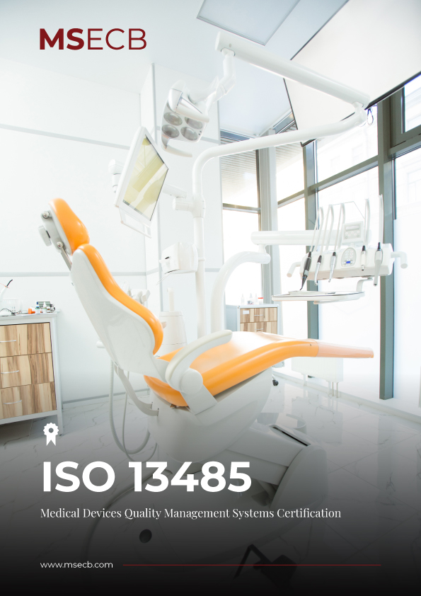 "Cover photo for ISO 13485 certification brochure."