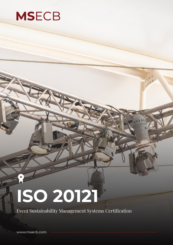 "Cover photo for ISO 20121 certification brochure."