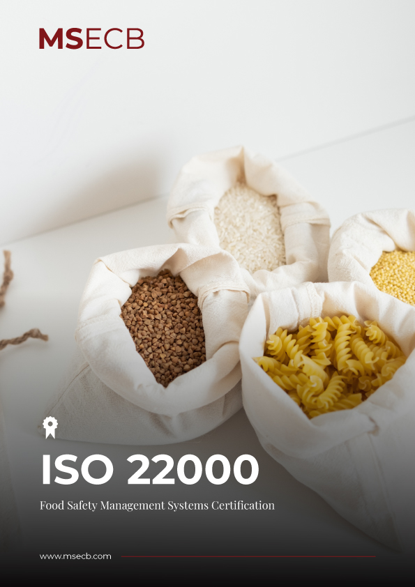 "Cover photo for ISO 22000 certification brochure."
