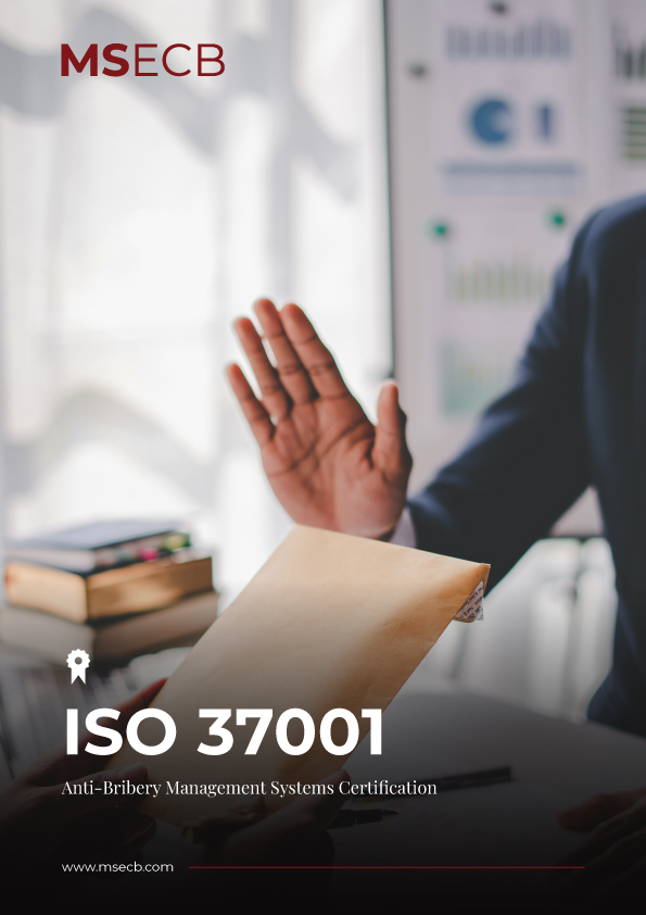 "Cover photo for ISO 37001 certification brochure."