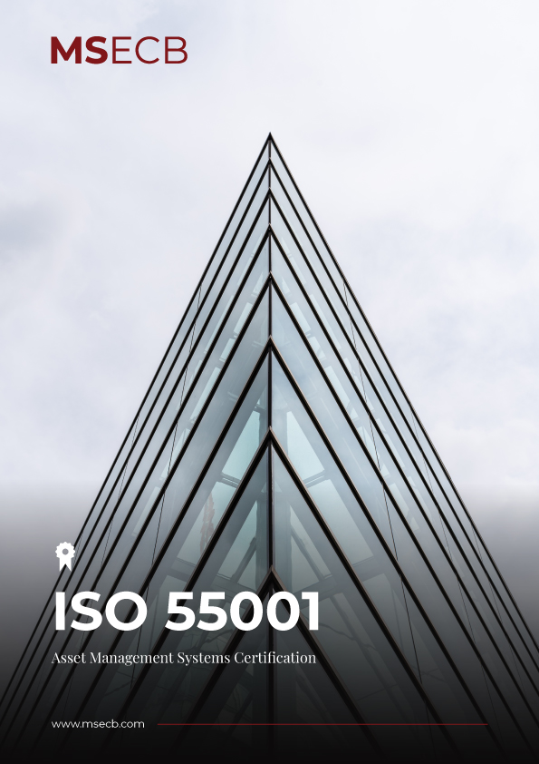 "Cover photo for ISO 55001 certification brochure."