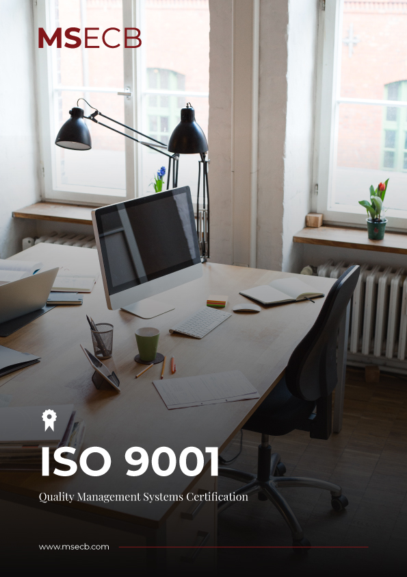 "Cover photo for ISO 9001 certification brochure."