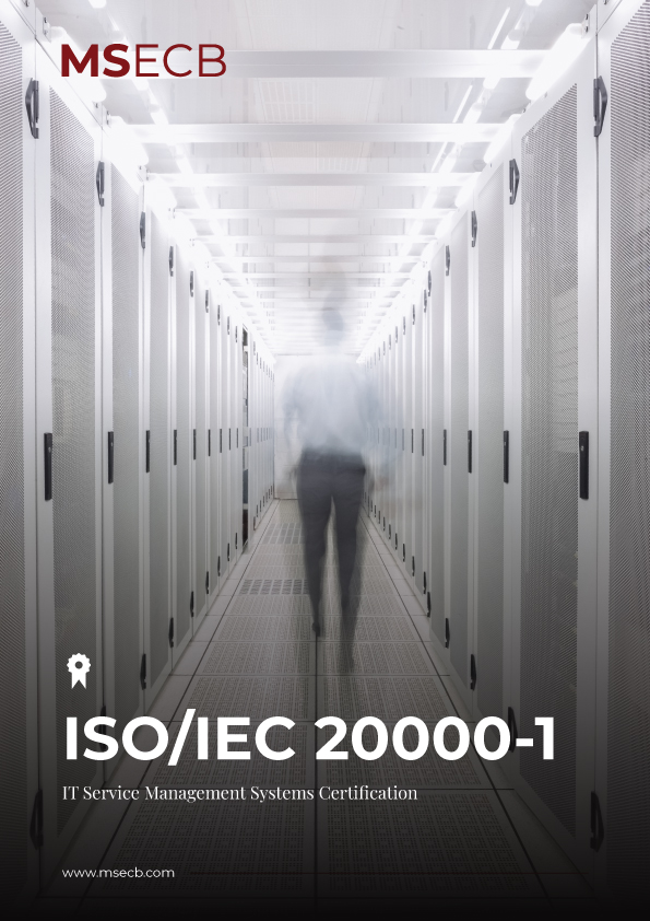 "Cover photo for ISO/IEC 20000-1 certification brochure."