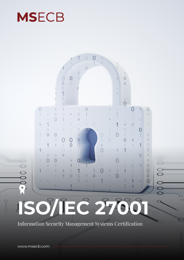 "Cover photo for ISO/IEC 27001 certification brochure."