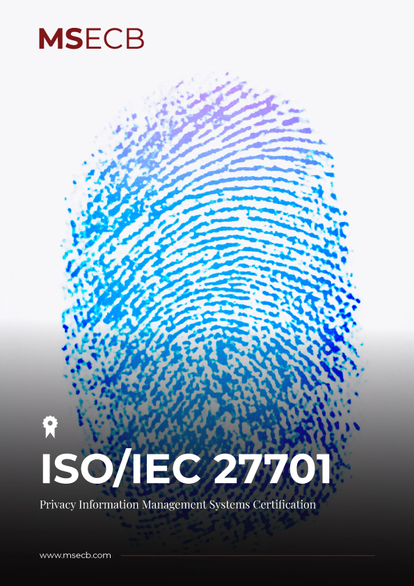 "Cover photo for ISO/IEC 27701 certification brochure."