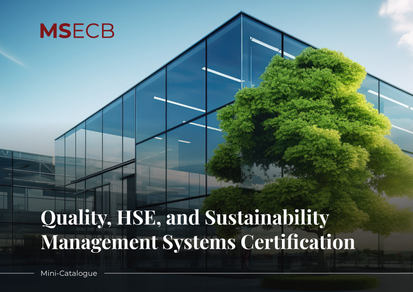 MSECB brochures, mini catalogue, Quality, HSE, and Sustainability Management Systems Certification