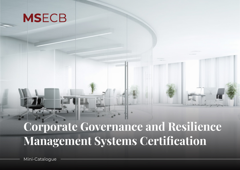 "Cover photo for Corporate Governance and Resilience Management Systems Mini Catalogue."