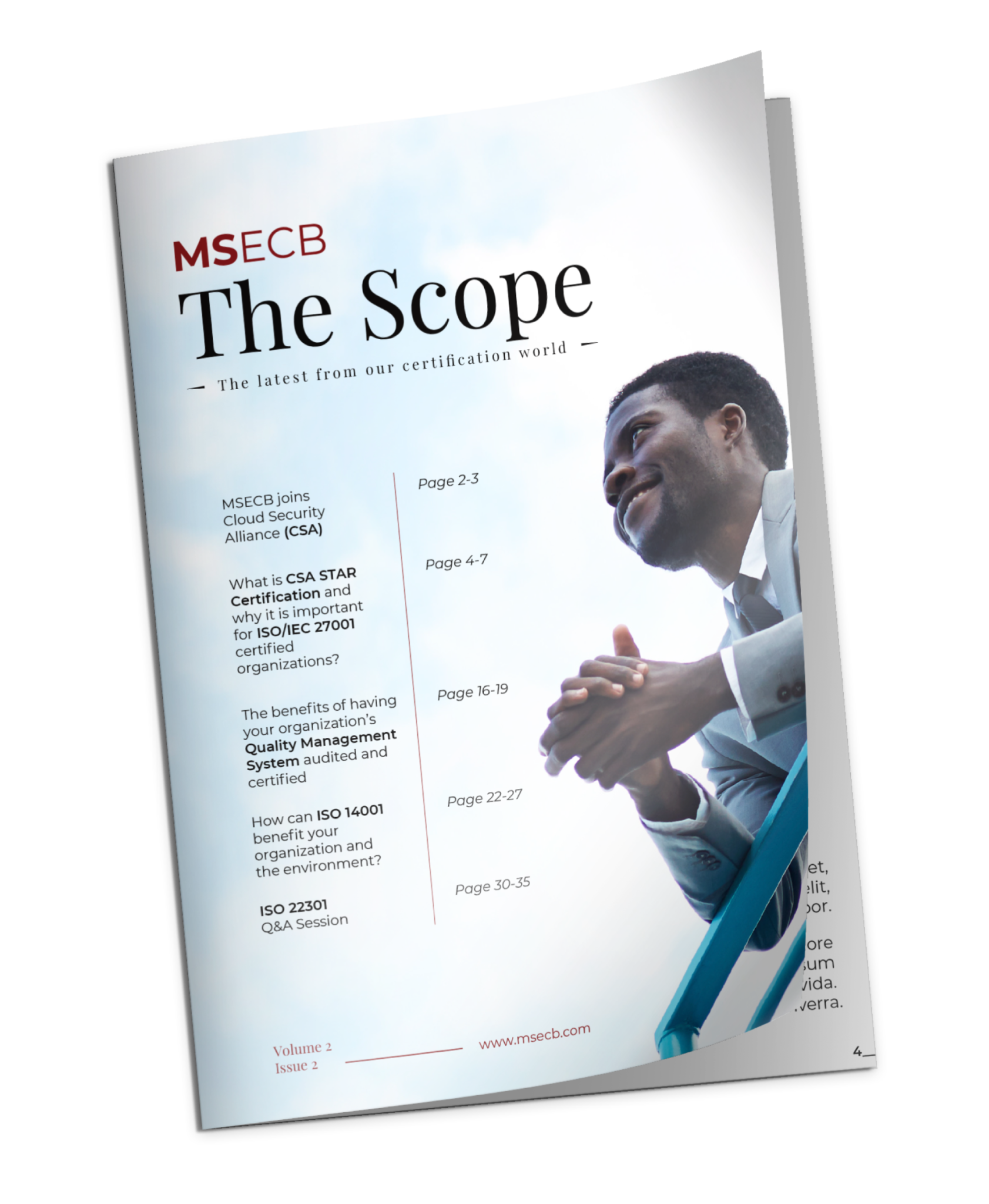 The Scope Newsletter, corporate membership with the Cloud Security Alliance (CSA) and the most frequently asked questions about ISO 22301