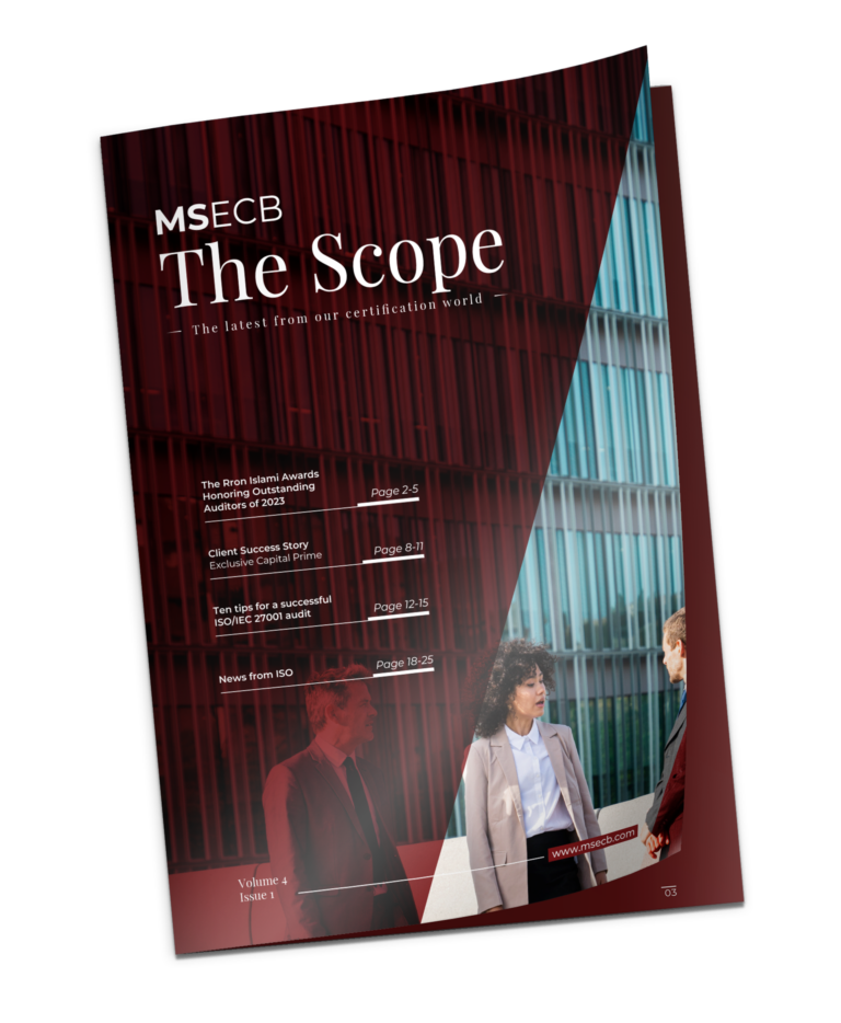 The Scope Newsletter, The Rron Islami awards, the success story of Exclusive Capital Prime, the ten tips for a successful ISO/IEC 27001