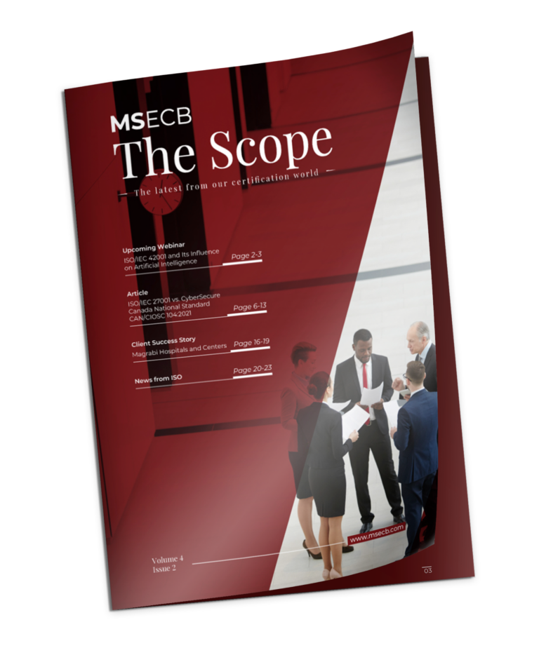 The Scope Newsletter, ISO/IEC 27001 vs CyberSecure Canada National Standard CAN/CIOSC 104:2021, the success story of Magrabi Hospitals and Centers